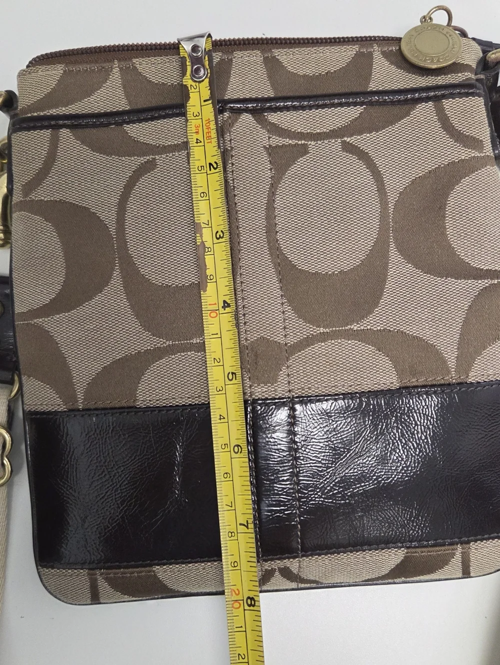 Y2K Coach Swingpack Crossbody Signature Canvas Bag E0849-41644